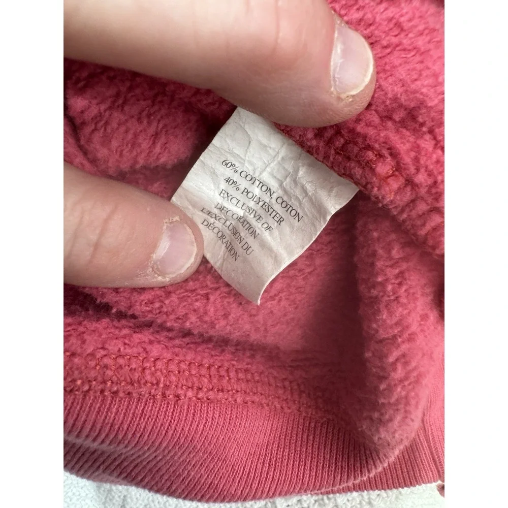 Abercrombie & Fitch Y2K Hoodie Women‎ Pink Embroidered Sweatshirt Fleece Size XL